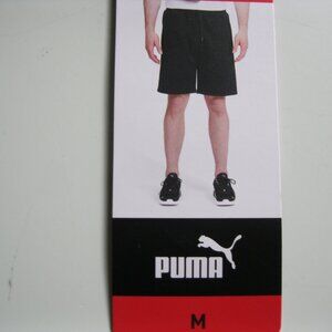 Puma Men's Vertical Embossed Logo Fleece Sweat Shorts Black MEDIUM (0724)